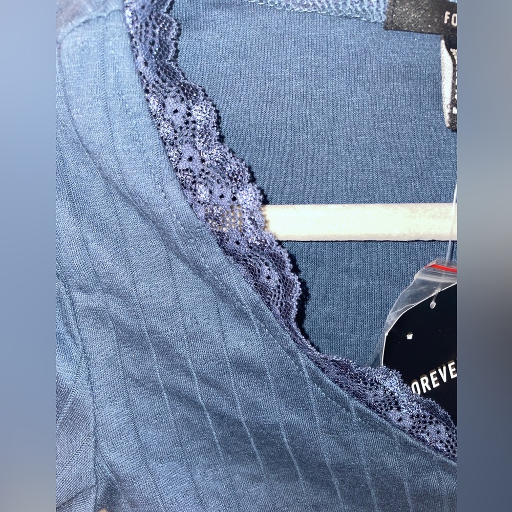 Forever 21 blue knit top WITH TAGS - Picture 5 of 5